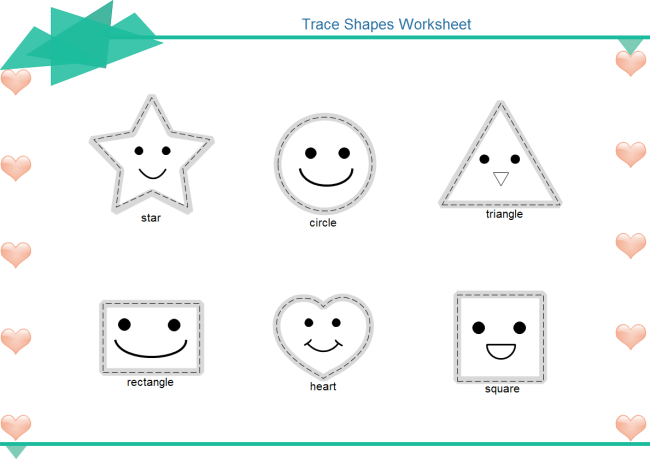 trace shapes worksheet free trace shapes worksheet templates