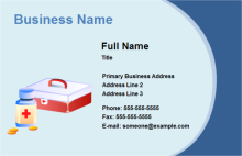White Oval Business Card