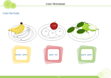 Color Fruits Worksheet