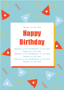 Wizard Hat Birthday Card Template