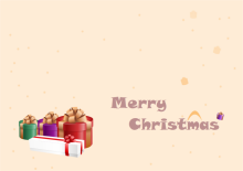 Weihnachtskarte mit Geschenken