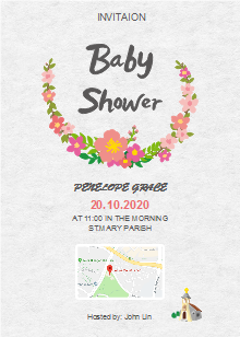 3 Photos Baby Shower Invitation