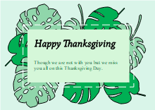 Green Leaves Thanksgiving Card