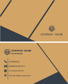 Light Blue Triangle Business Card