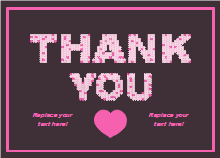 Pinky Thank You Card Template