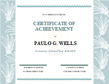 Student Achievement Certificate